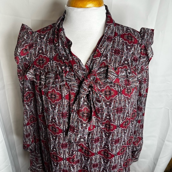 Julia Jordan maroon design ruffle dress size 2 nwt - Picture 3 of 11